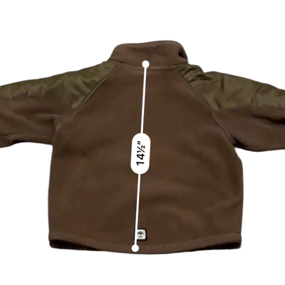 Timberland Toddler Boys Brown Fleece Zip Up Jacket W/ Pockets Size 2T​​​​ - Picture 6 of 11
